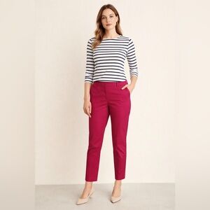 J. Crew Stretch Cafe Capri Pants Women 10 Magenta